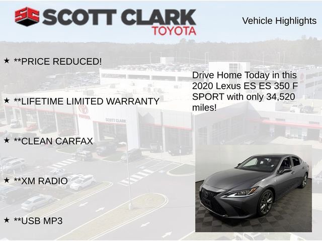 Used 2020 Lexus ES 350 F Sport w/ Accessory Package 2 FWD image 13