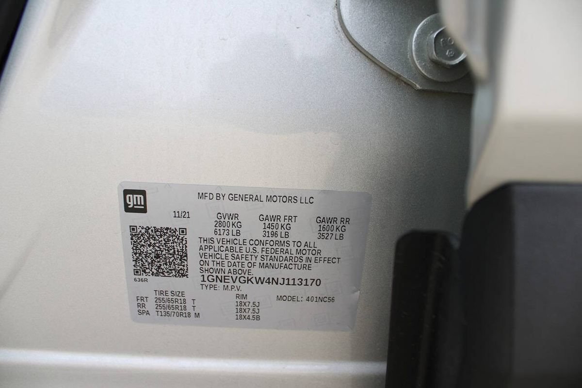 Used 2022 Chevrolet Traverse LT w/ LPO, Floor Liner Package AWD/4WD image 12