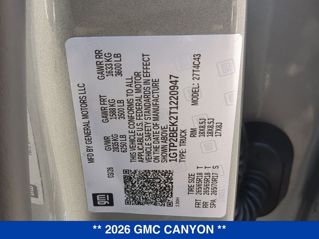 New 2026 GMC Canyon Elevation w/ Convenience Package AWD/4WD image 26