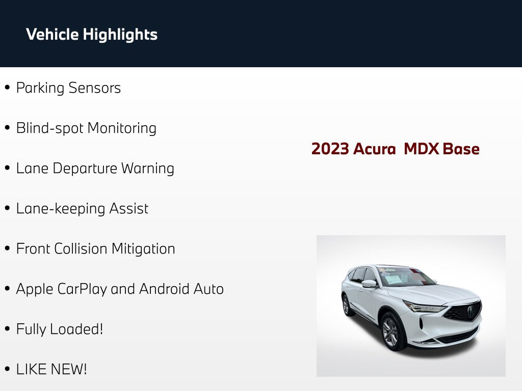 Used 2023 Acura MDX SH-AWD image 67