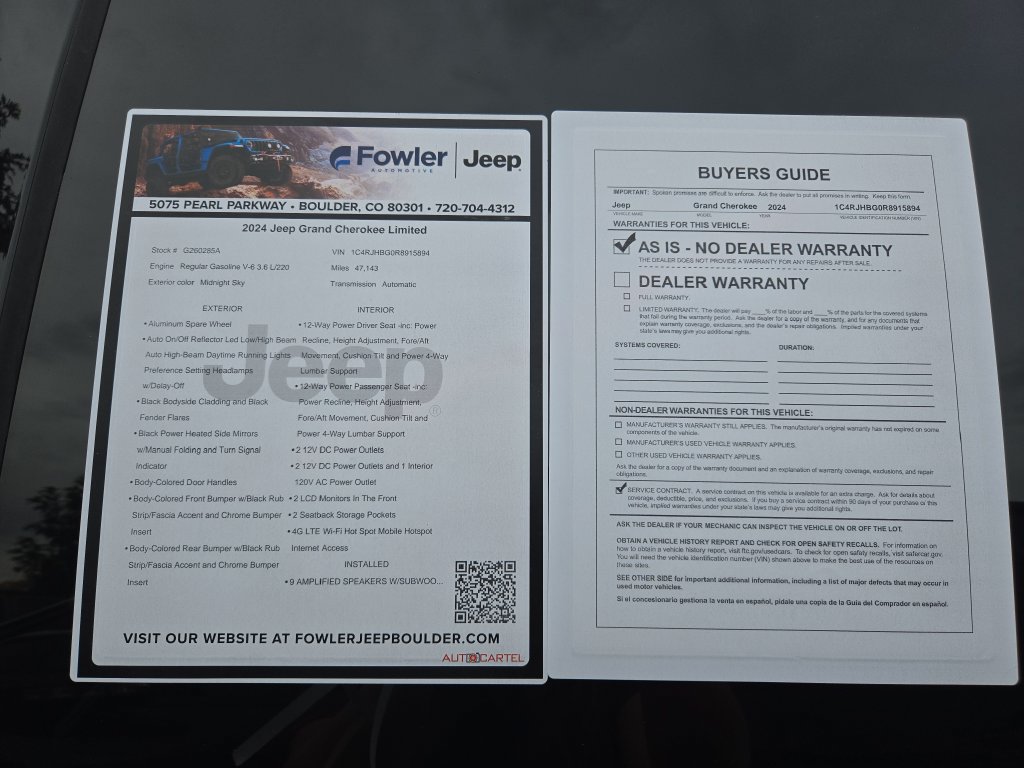 Used 2024 Jeep Grand Cherokee Limited w/ Luxury Tech Group II AWD/4WD image 30