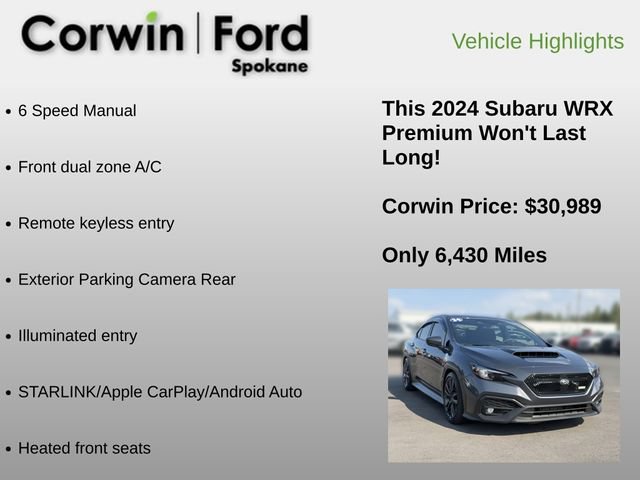 Used 2024 Subaru WRX Premium AWD/4WD image 6