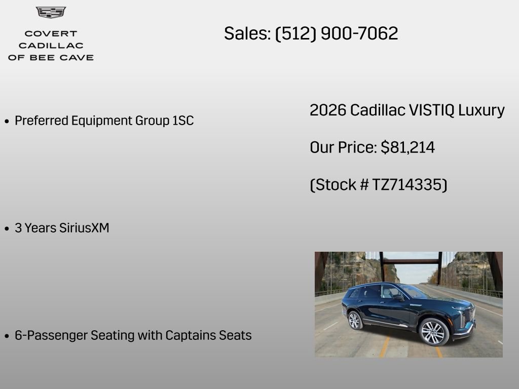 New 2026 Cadillac Vistiq Luxury AWD/4WD image 6