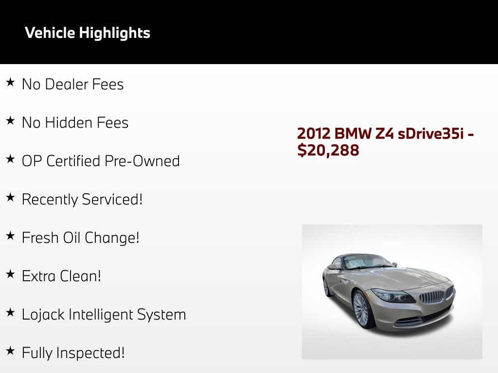 Used 2012 BMW Z4 sDrive35i RWD image 3