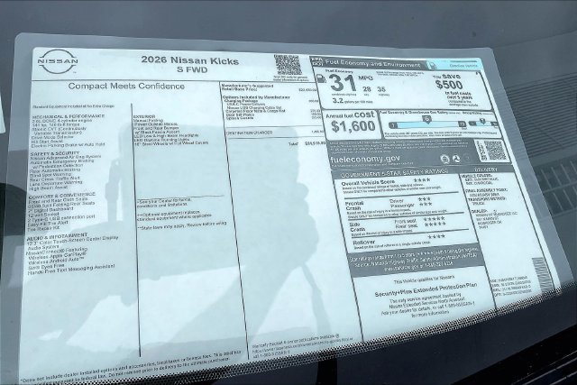 New 2026 Nissan Kicks S w/ Charging Package FWD image 20
