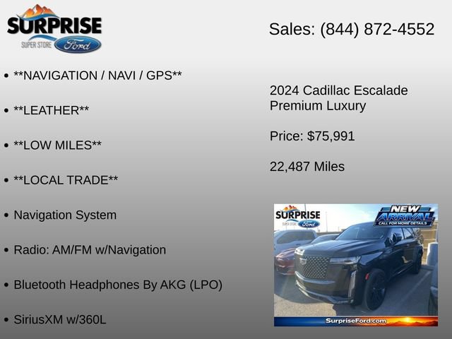 Used 2024 Cadillac Escalade Premium Luxury w/ Performance Package AWD/4WD image 18