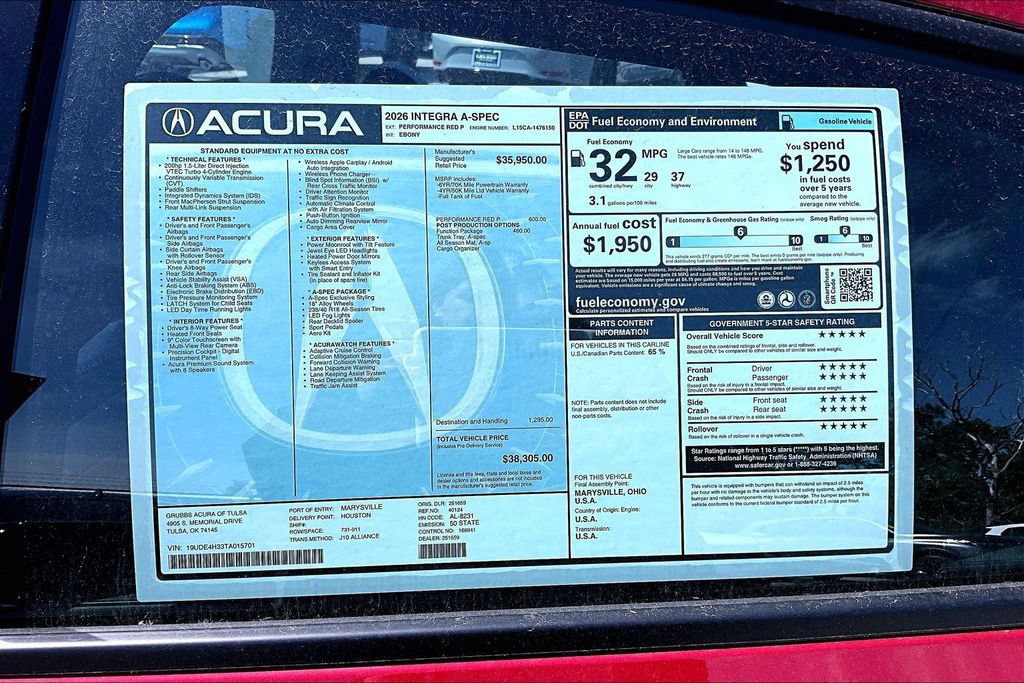 New 2026 Acura Integra A-Spec FWD image 29