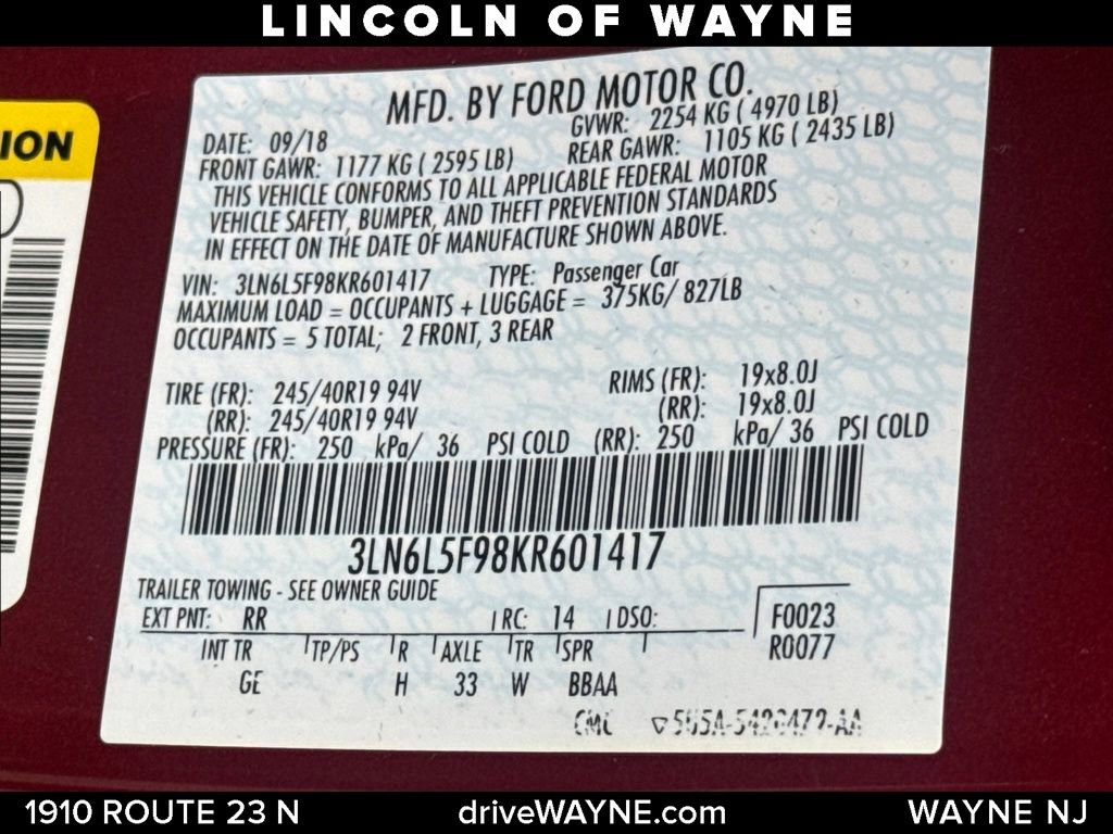 Used 2019 Lincoln MKZ Reserve image 28