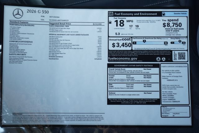 New 2026 Mercedes-Benz G 550 image 36