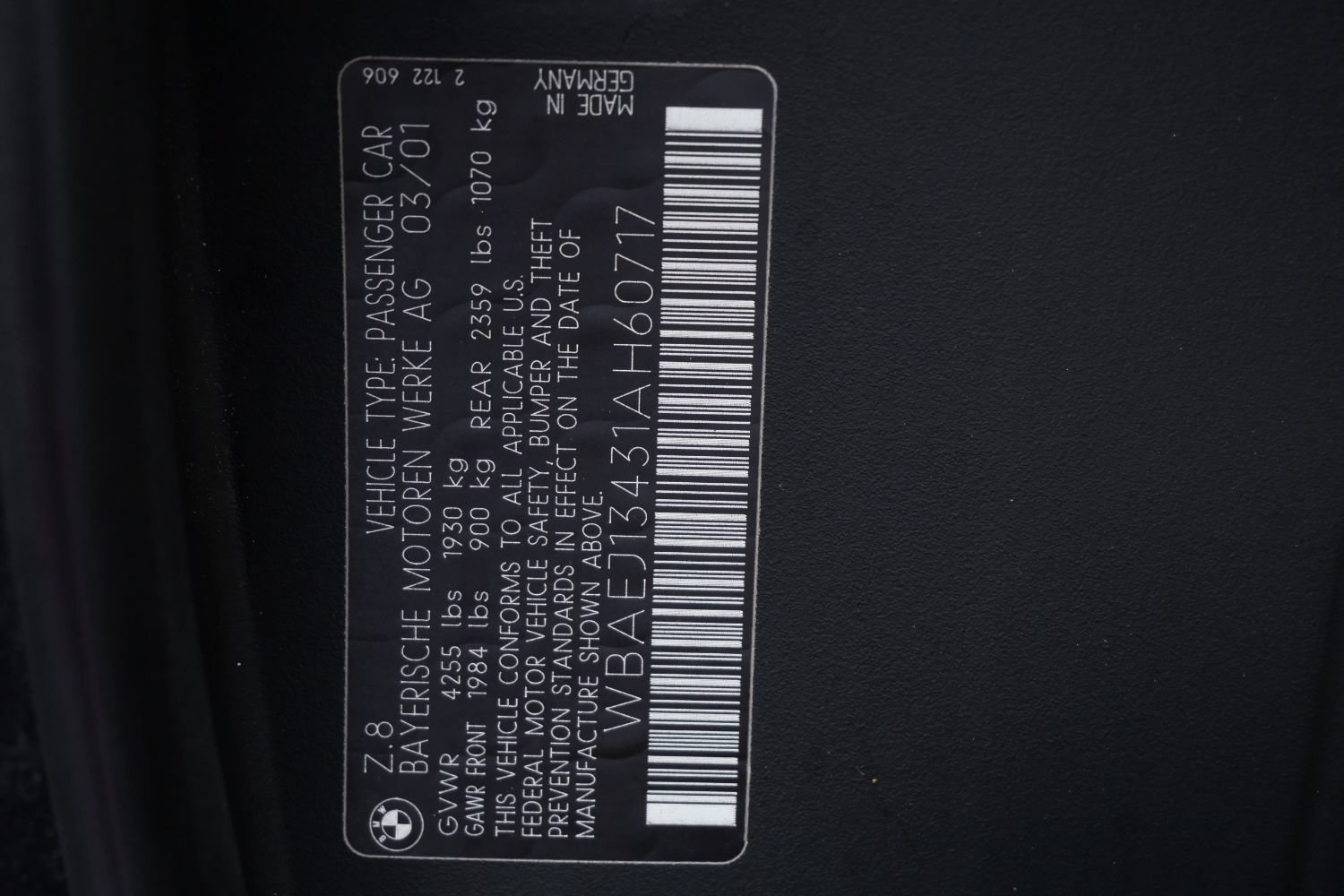 Used 2001 BMW Z8 RWD image 99