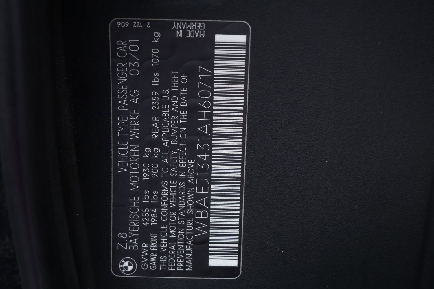 Used 2001 BMW Z8 RWD image 99
