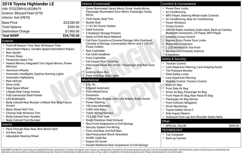 Used 2018 Toyota Highlander LE image 36