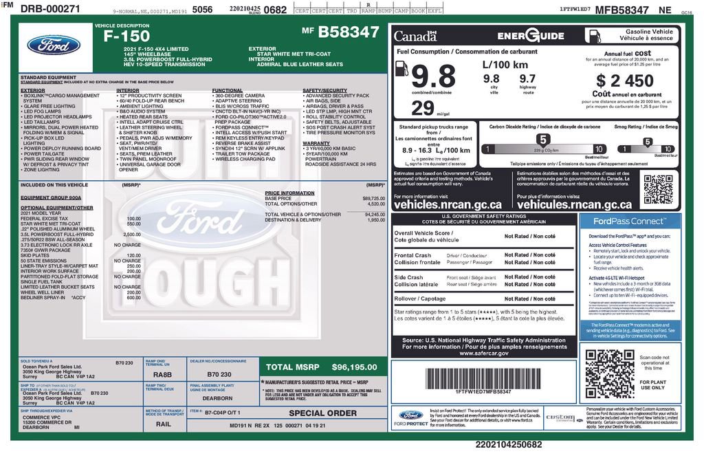 Used 2021 Ford F150 Limited image 49