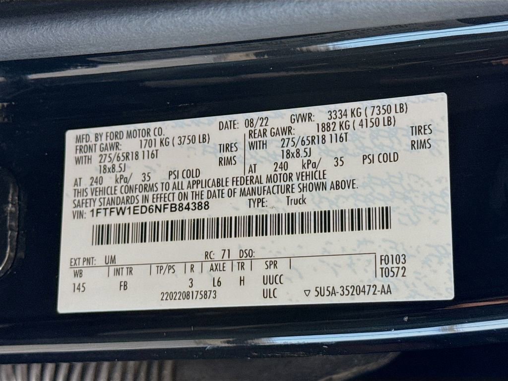 Used 2022 Ford F150 XLT w/ Equipment Group 302A High image 35