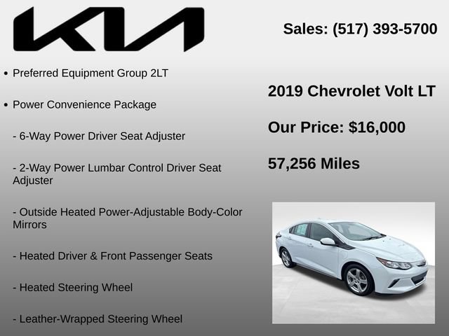 Used 2019 Chevrolet Volt LT w/ Power Convenience Package FWD image 5
