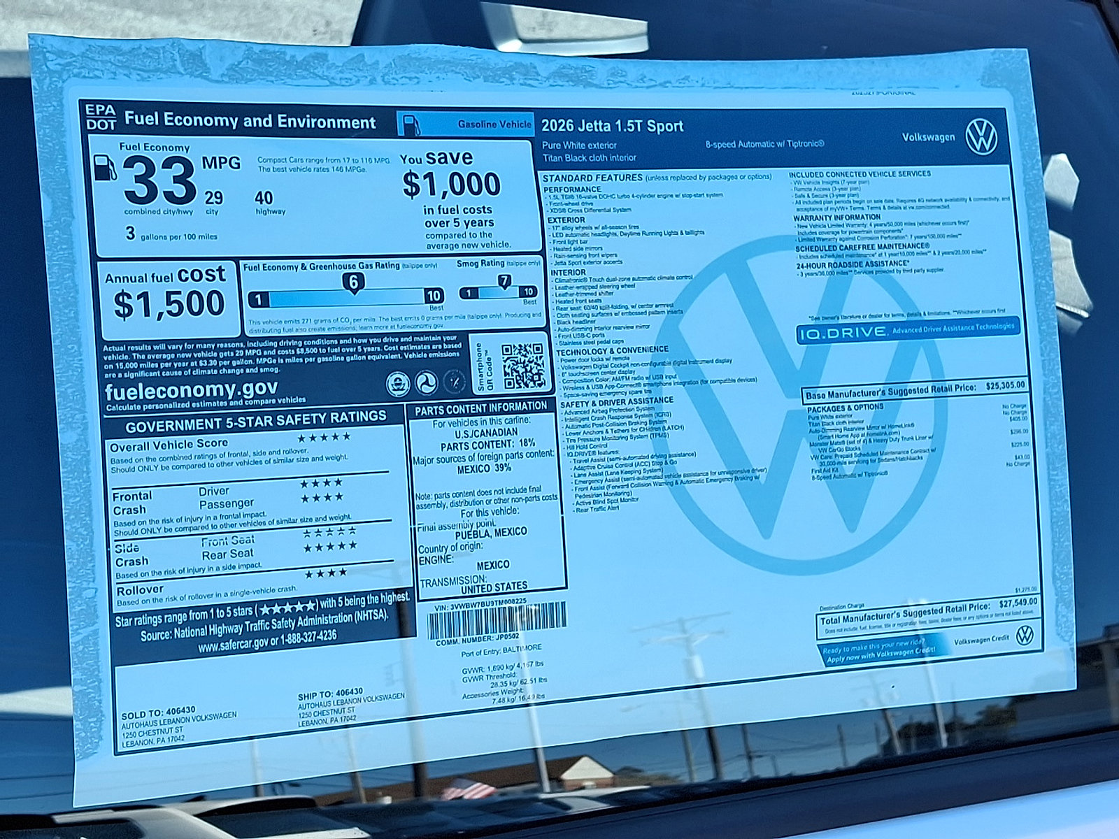 New 2026 Volkswagen Jetta Sport image 13