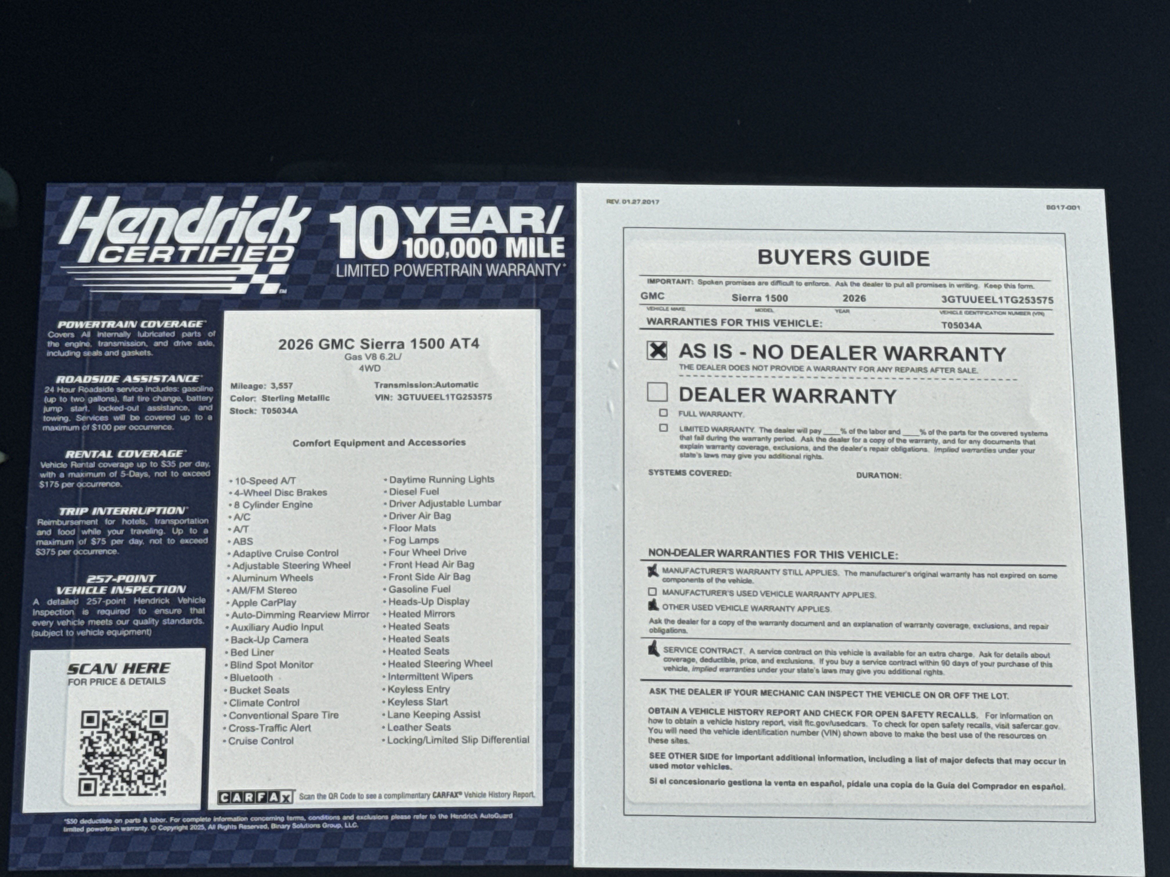 Used 2026 GMC Sierra 1500 AT4 w/ AT4 Premium Package AWD/4WD image 32