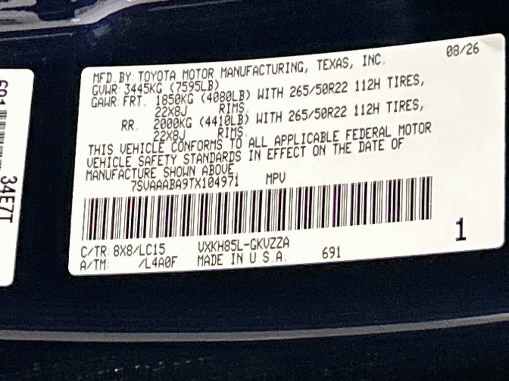 New 2026 Toyota Sequoia Capstone AWD/4WD image 31
