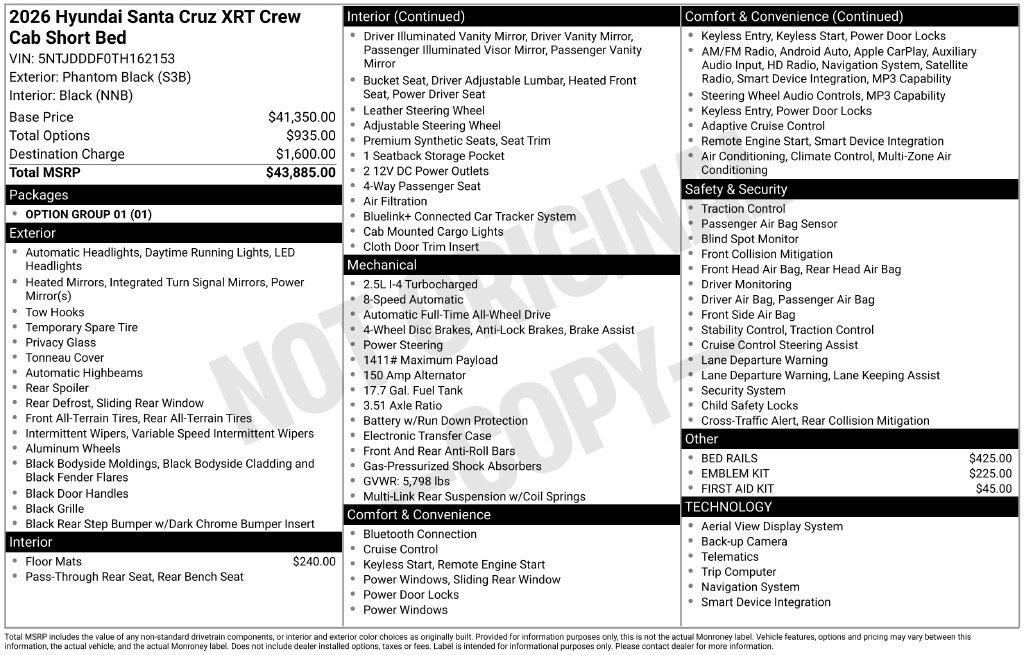 New 2026 Hyundai Santa Cruz XRT AWD/4WD image 31