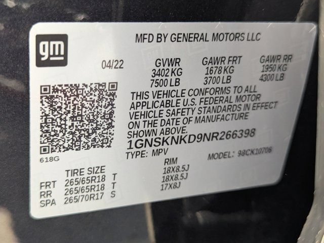 Used 2022 Chevrolet Tahoe LT AWD/4WD image 29
