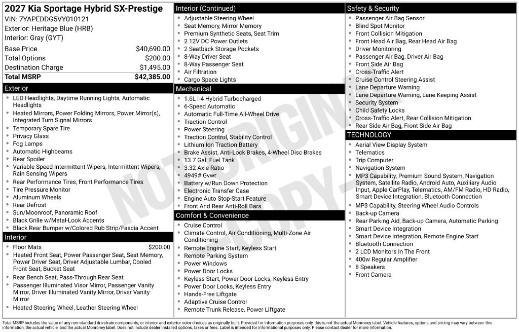 New 2027 Kia Sportage SX Prestige AWD/4WD image 6