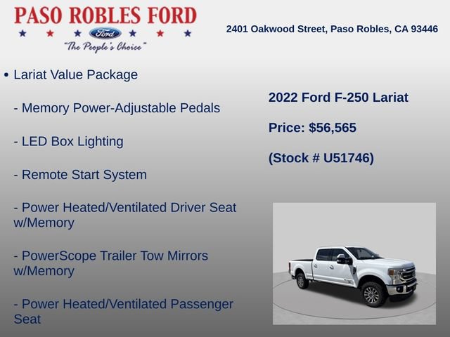 Used 2022 Ford F250 Lariat w/ Lariat Value Package AWD/4WD image 5