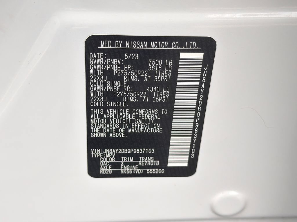 Used 2023 Nissan Armada Platinum w/ Captain's Chairs Package AWD/4WD image 41