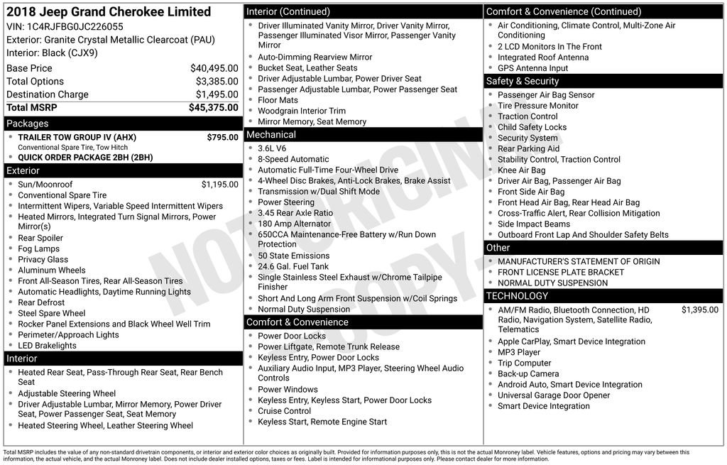 Used 2018 Jeep Grand Cherokee Limited w/ Trailer Tow Group IV image 4