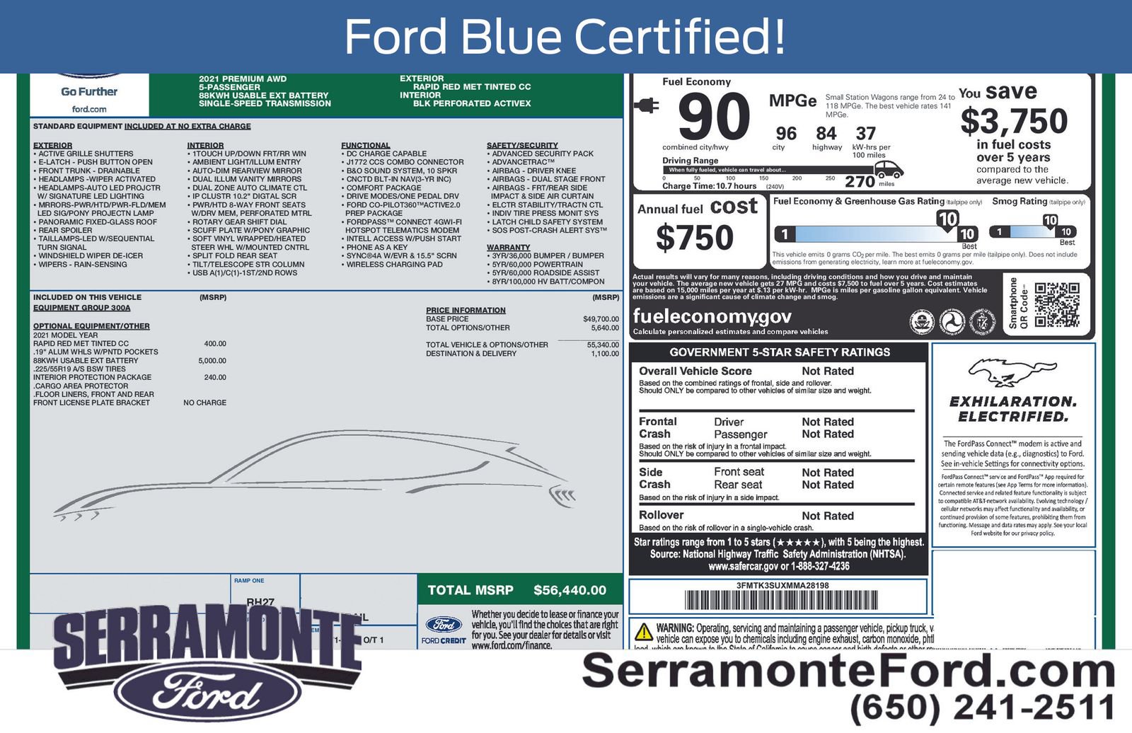 Used 2021 Ford Mustang Mach-E Premium AWD/4WD image 17