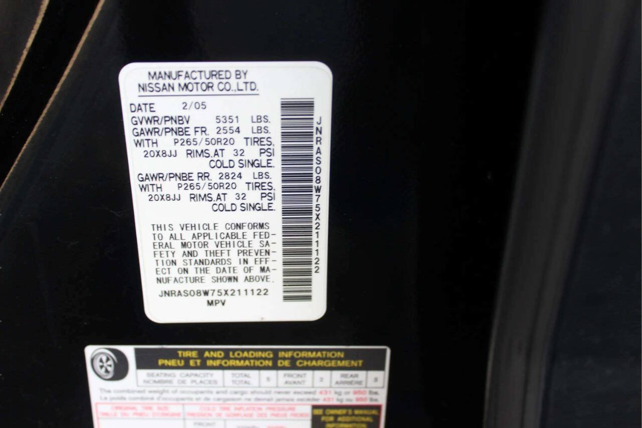 Used 2005 INFINITI FX35 AWD w/ (P01) Touring Pkg image 9