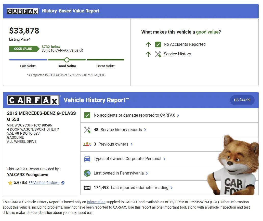 Used 2012 Mercedes-Benz G 550 G 550 Sport Utility 4D image 62