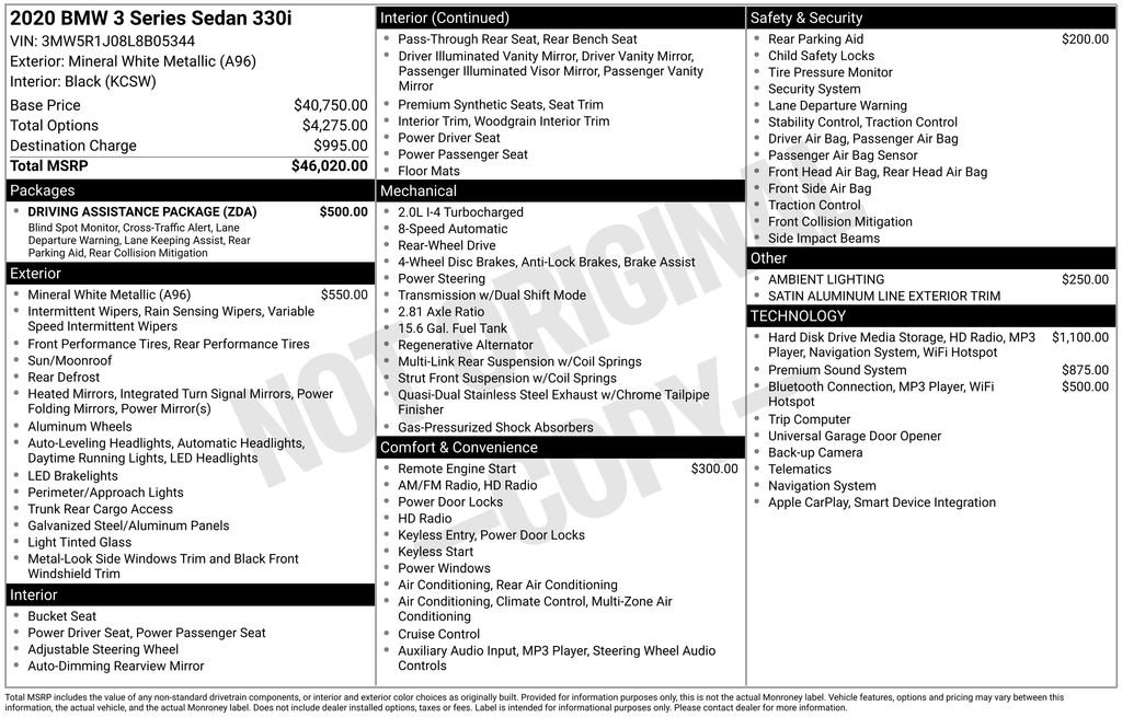 Used 2020 BMW 330i Sedan w/ Driving Assistance Package image 3
