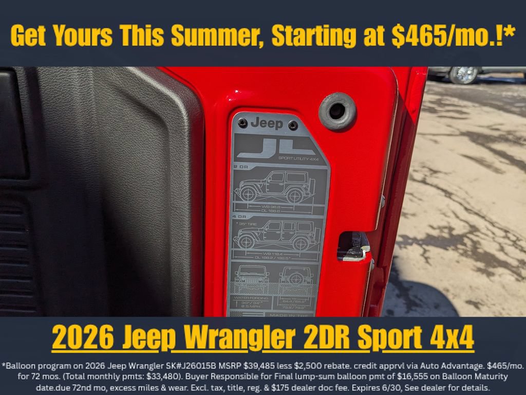New 2026 Jeep Wrangler Sport AWD/4WD image 29