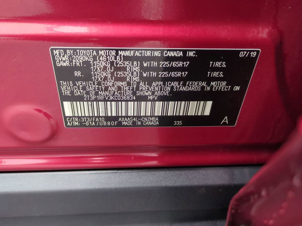 Used 2019 Toyota RAV4 XLE w/ All Weather Liner Package AWD/4WD image 40