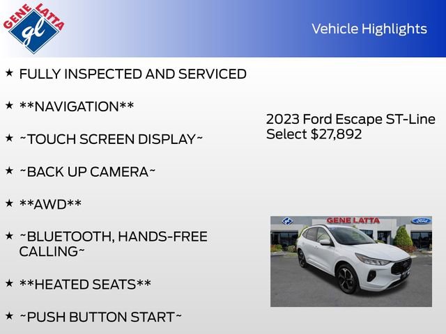 Certified 2023 Ford Escape ST-Line Select w/ Tech Pack #2 image 30