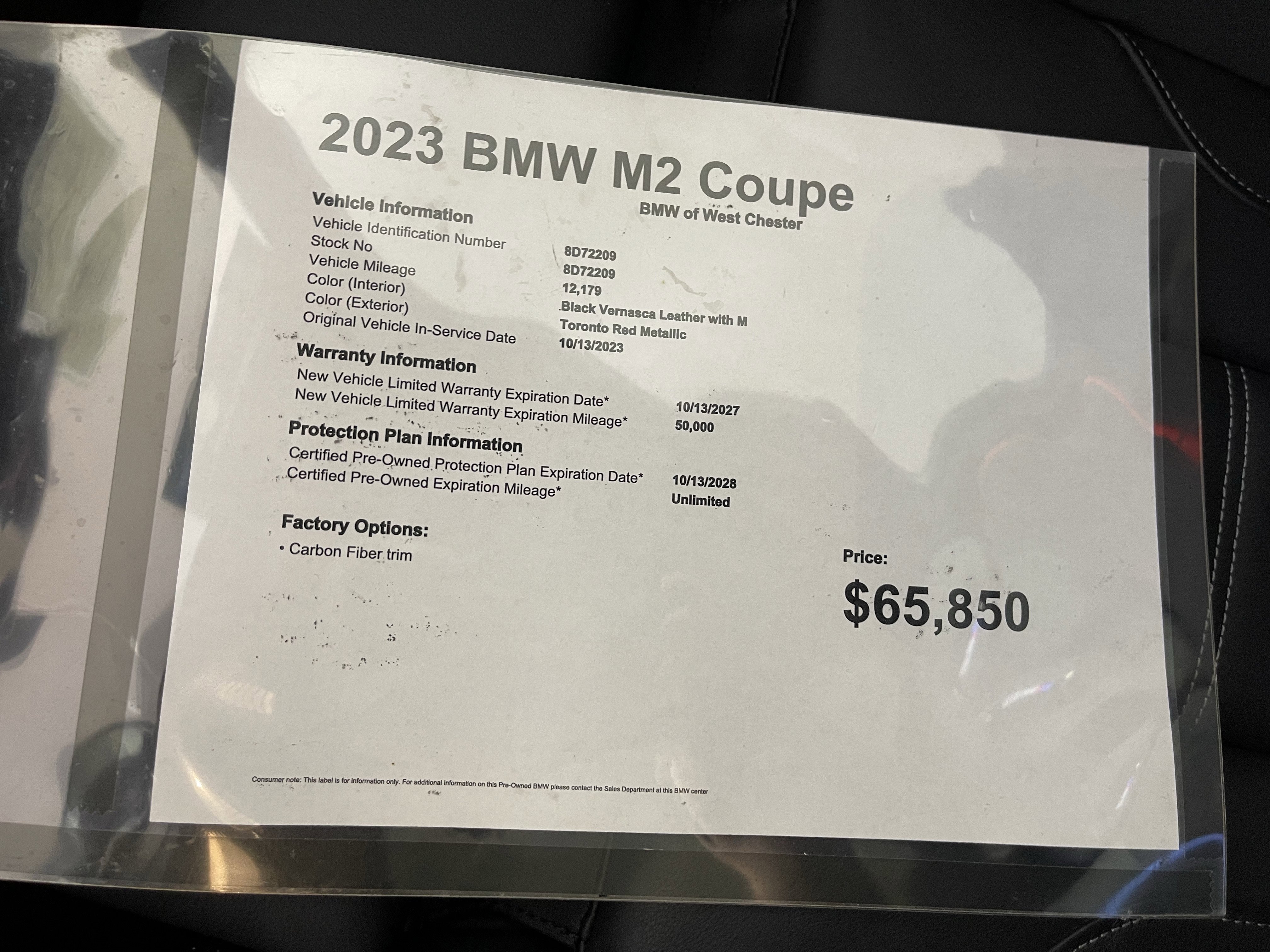 Certified 2023 BMW M2 w/ Lighting Package image 16