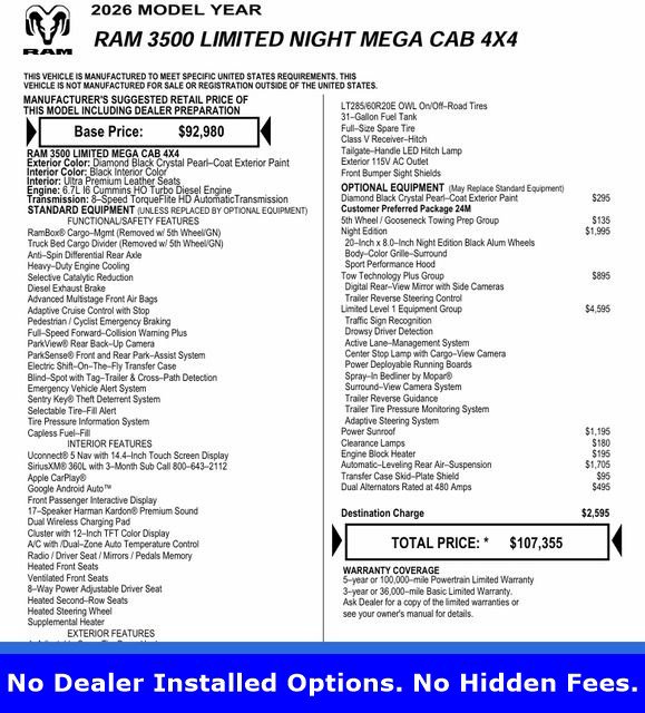 Used 2026 RAM 3500 Limited AWD/4WD image 11