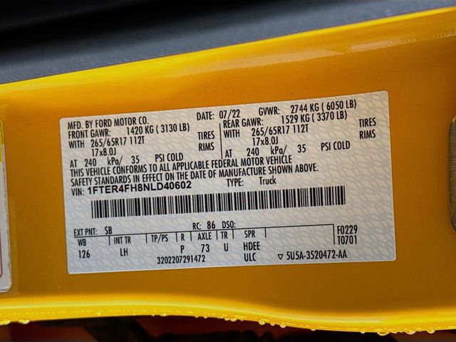 Used 2022 Ford Ranger XLT w/ Equipment Group 302A High image 31