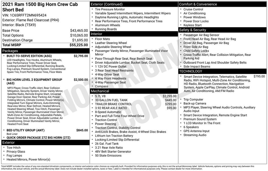 Used 2021 RAM 1500 Big Horn w/ Built-to-serve Edition AWD/4WD image 35
