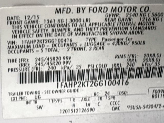 Used 2016 Ford Taurus SHO w/ Equipment Group 401A AWD/4WD image 22
