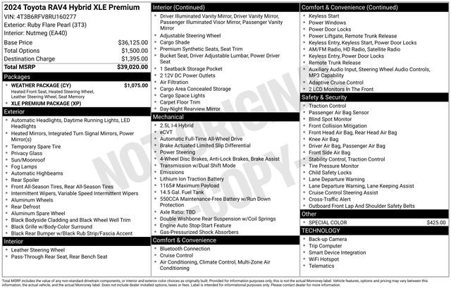Used 2024 Toyota RAV4 XLE Premium w/ Weather Package AWD/4WD image 7
