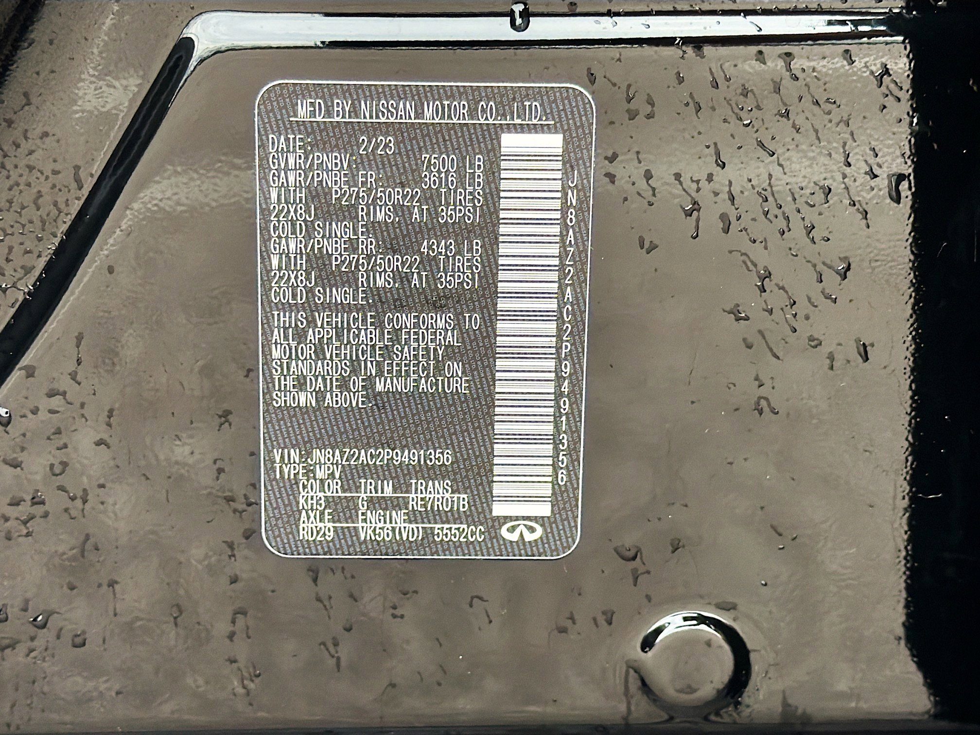 Used 2023 INFINITI QX80 Premium Select w/ Cargo Package image 45