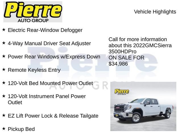 Used 2022 GMC Sierra 3500 Pro w/ Convenience Package AWD/4WD image 14