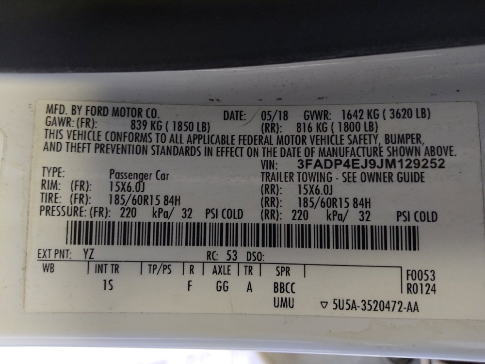 Used 2018 Ford Fiesta SE w/ Cold Weather Package FWD image 33