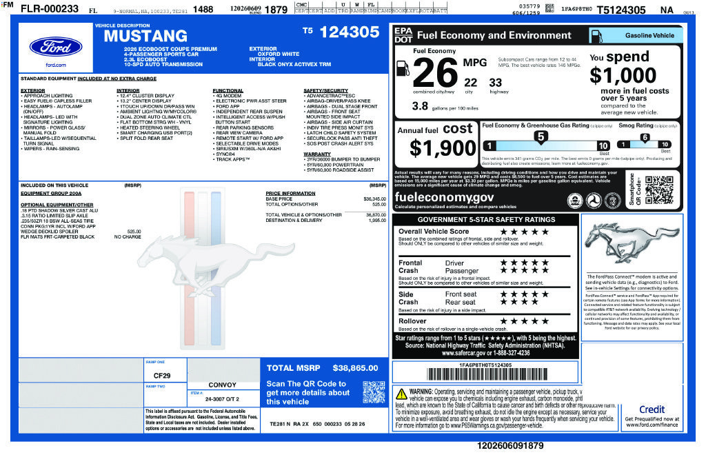 New 2026 Ford Mustang Premium RWD image 10
