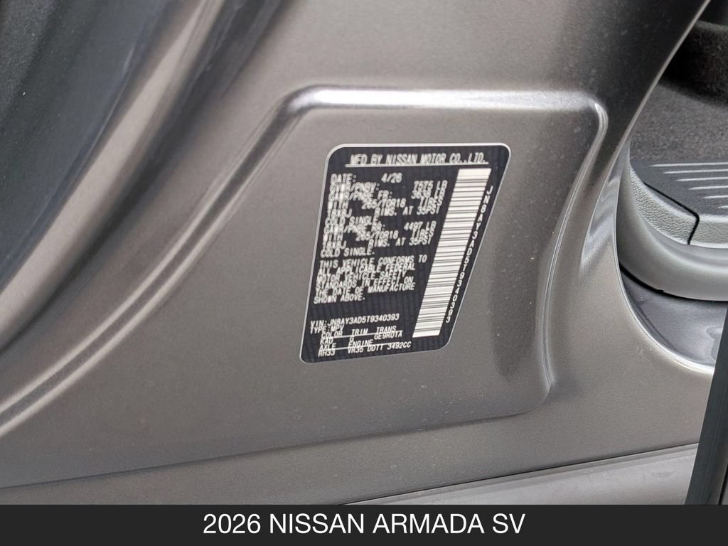New 2026 Nissan Armada SV RWD image 24