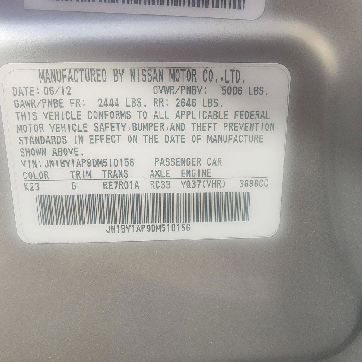 Used 2013 INFINITI M37 w/ Premium Pkg image 4