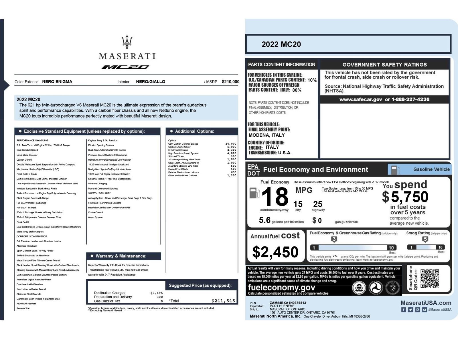 Used 2022 Maserati MC20 Coupe image 6