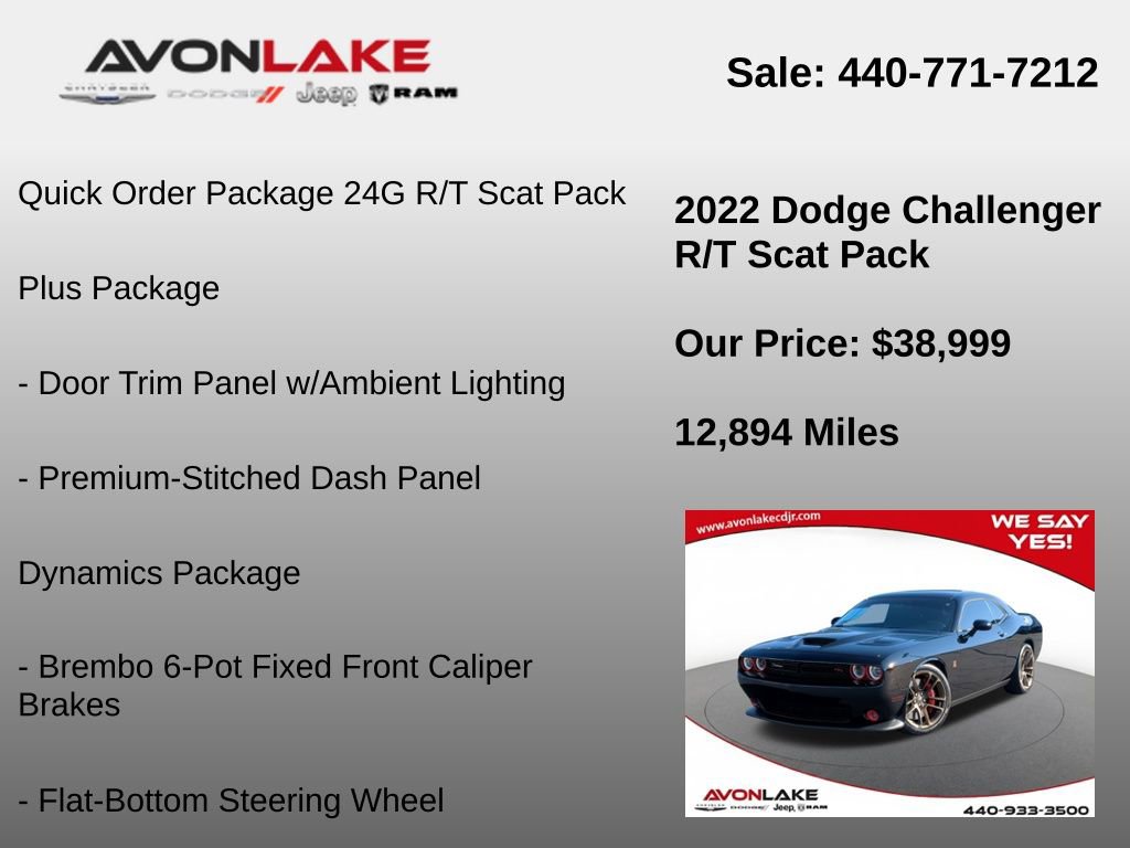 Used 2022 Dodge Challenger R/T Scat Pack w/ Dynamics Package image 6