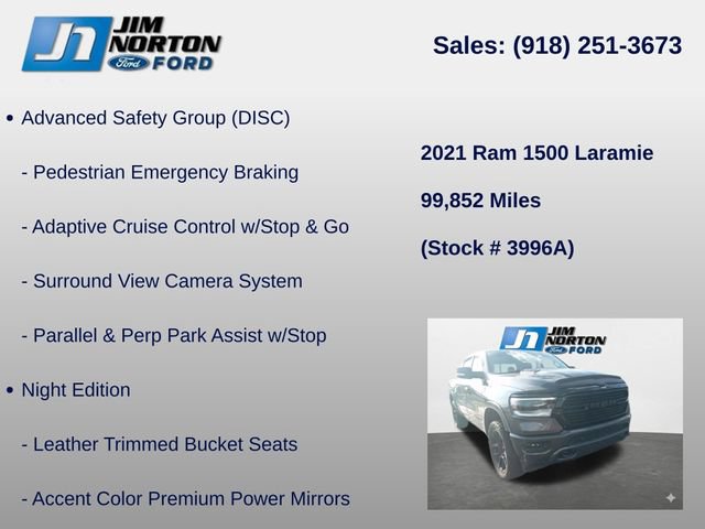 Used 2021 RAM 1500 Laramie w/ Night Edition AWD/4WD image 16